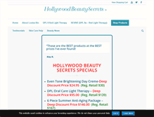 Tablet Screenshot of hollywoodbeautysecrets.com